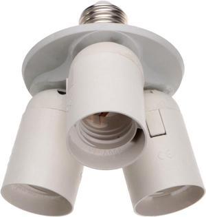 3 to 1 Light Socket E26 Splitter Lamp Base Adapter for Standard LED & CFL Bulbs