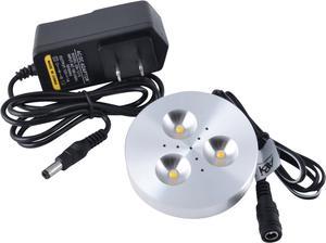 ABI 3W LED Puck Light Kit for Under Cabinet Lighting Cool White 25W Equivalent