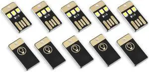 10pcs USB LED Portable Night Light Bright Mini Keychain Camping Car Lamp Module