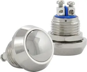 JacobsParts 12mm Stainless Steel Momentary Push Button Switch