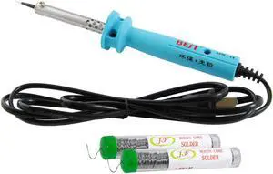 30W Precision Tip Soldering Iron w/ 2x 0.8mm Rosin Core Solder Wire (12.5g/ea)