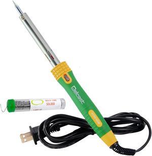 Delcast JY60-A Pencil Tip 60 Watt Soldering Iron with 0.6mm Rosin Core 63/37 Tin Lead Solder Wire, 110V (12.5g / 0.45oz Tube)