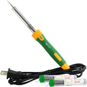 60W Pencil Tip Soldering Iron w/ 2x Tubes of Solder 63/37, 0.6mm (12.5g each)