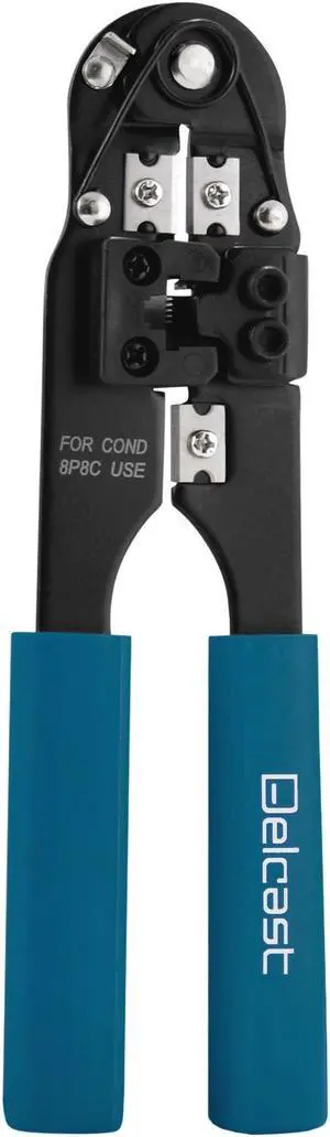 Cable Crimper Tool & 10 Connectors for CAT5 CAT5e RJ-45 Network Cables