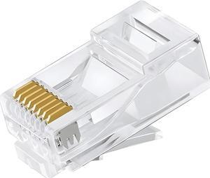 100pcs RJ45 Modular Plug Network Cable LAN Connector Plug End 8P8C CAT5 CAT5E