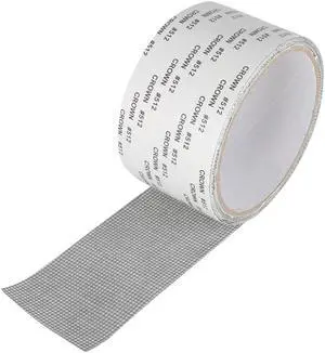 JacobsParts Window Screen Repair Patch Adhesive Fiberglass Mesh Hole Repair Tape 2" 6.5ft (Gray)