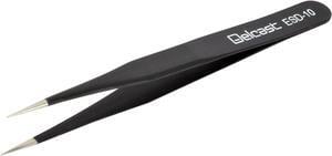 Delcast ESD Straight Tip Tweezer Anti Static Stainless Steel Electronic Repair Tool