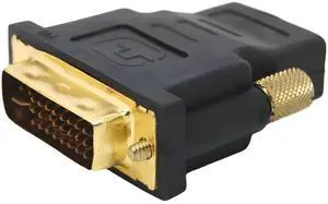 DVI-D Male (24+5 pin) to HDMI Female (19-pin) HD HDTV Monitor Display Adapter