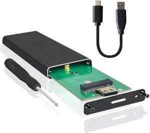 JacobsParts M.2 NGFF SATA SSD to USB 3.1 Type C External Drive Enclosure Case with UASP