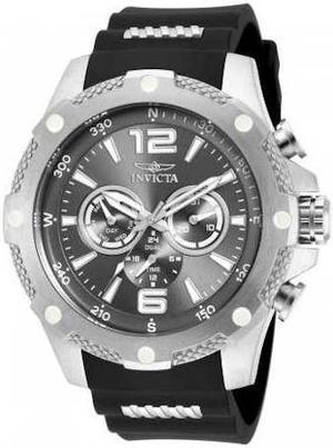 Invicta 19656 Men's I-Force Multi-Function Black Polyurethane Charcoal Dial Watch