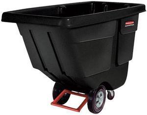Rubbermaid Commercial FG130400BLA Forkliftable Polyethylene Dump Truck, 450-Pound Capacity, Black, 1 Each