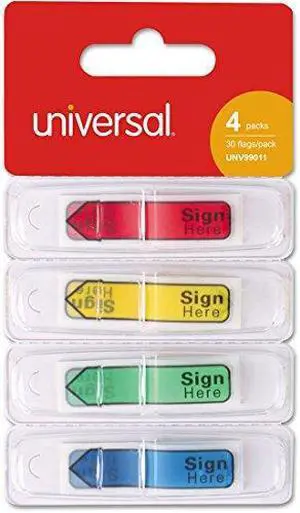 Universal Deluxe Message Arrow Flags "Sign Here" Assorted Colors 120/Pack 99011