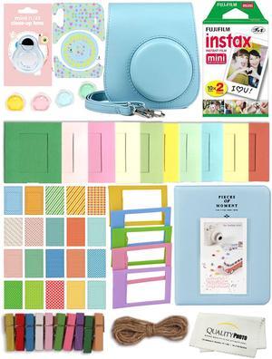 Fuji Film Instax Mini 11 Deluxe 8 in 1 Accessory Bundle Kit. Sky Blue