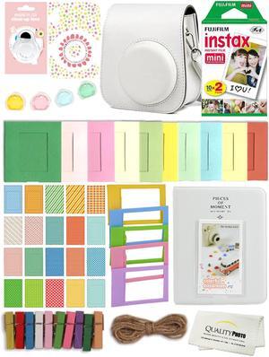 Fuji Film Instax Mini 11 Deluxe 8 in 1 Accessory Bundle Kit. Ice White