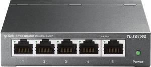 TP-Link TL-SG105S | 5 Port Gigabit Ethernet Switch | Desktop/Wall-Mount | Plug & Play | Fanless | Sturdy Metal | Limited Lifetime Protection | 802.1p/DSCP QoS & IGMP Snooping | Compact Design