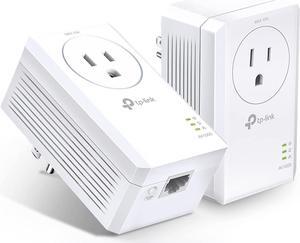 TP-Link Powerline Wi-Fi Extender (TL-WPA7617KIT) - AV1000 Powerline Ethernet Adapter with AC1200 Dual Band Wi-Fi, Gigabit Port, Passthrough, OneMesh, Ethernet Over Power, Plug  and  Pl (TL-WPA7617KIT)