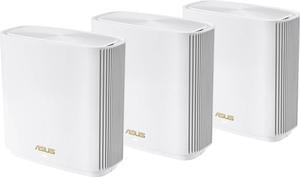 ASUS ZenWiFi Whole-Home Tri-band Mesh WiFi 6E System (ET9 3PK), Coverage up to 7,800 sq.ft, 7800Mbps 6GHz band, AiMesh, Lifetime Free Internet Security, Parental Control, EasySetup.