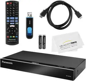 Panasonic Blu Ray Player Ultra HD DP-UB420 + Remote Control + High Speed 6 Foot 4K HDMI Cable + Ultra USB Flash Drive 64GB and Quality Photo Microfiber Cloth