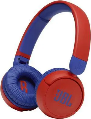 JBL Jr310BT Kids Wireless On-Ear Headphones - Bluetooth Headphones with Microphone, Safe Sound Under 85dB Volume, 30H Battery, Foldable, Comfort, Easy, Soft, Cool Colors (Red), Small