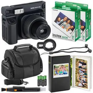 Fujifilm Instax Wide 400 Instant Camera + Instax Wide Film + Camera Case + 4 AA Batteries + Photo Album + Accessories (40 Sheet) Fujifilm Instax Wide 400 Instant Camera + Instax Wide Film + Camera Case + 4 AA Batteries + Photo Album + Accessories (40 Sheet)