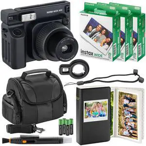 Fujifilm Instax Wide 400 Instant Camera + Instax Wide Film + Camera Case + 4 AA Batteries + Photo Album + Accessories (60 Sheet) Fujifilm Instax Wide 400 Instant Camera + Instax Wide Film + Camera Case + 4 AA Batteries + Photo Album + Accessories (60 Sheet)