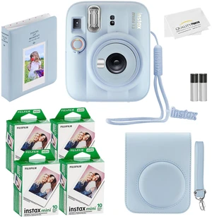 Fujifilm Instax Mini 13 Instant Camera, 40 Photo Prints, Photo Album, Case & Quality Photo Microfiber Cloth- Frost Blue Fujifilm Instax Mini 13 Instant Camera, 40 Photo Prints, Photo Album, Case & Quality Photo Microfiber Cloth- Frost Blue