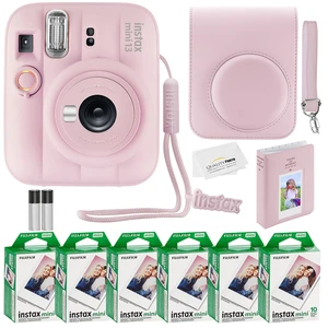 Fujifilm Instax Mini 13 Instant Camera 60 Photo Prints, Photo Album, Case & Quality Photo Microfiber Cloth- Candy Pink Fujifilm Instax Mini 13 Instant Camera 60 Photo Prints, Photo Album, Case & Quality Photo Microfiber Cloth- Candy Pink