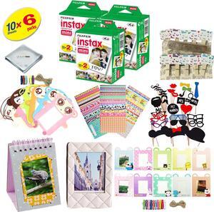Fujifilm instax mini 8 Camera Accessory KIT includes - Fuji Instant Film 60 SHEETS +  Premium Over 60 PCS bundle for fujifilm instax mini 8 Films