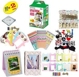 Fujifilm instax mini 8 Camera Accessory KIT includes  Fuji Instant Film 20 SHEETS  Premium Over 60 PCS bundle for fujifilm instax mini 8 Films