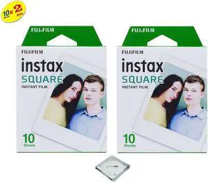Fujifilm Instax Square Instant Film - 20 Exposures + Quality Photo Microfiber Cloth