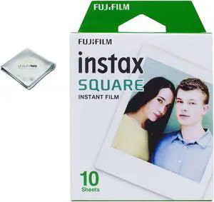 Fujifilm Instax Square Instant Film - 10 Exposures + Quality Photo Microfiber Cloth