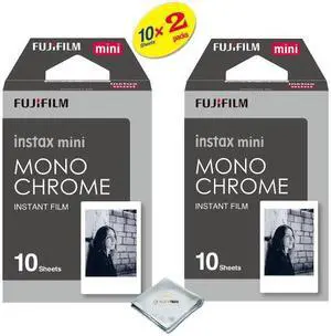 Fujifilm Instax Mini 8 Instant Film 2-PACK (20 Sheets) Value set For Fujifilm Instax Mini 8 Cameras - Monochrome