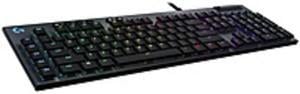 Logitech G815 Lightsync RGB Mechanical Gaming Keyboard - Cable Connectivity - USB Interface - English - PC, Windows, Mac OS - Mechanical Keyswitch - Black