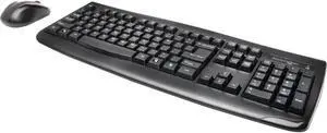 Kensington Pro Fit Wireless Desktop Set - Black - USB Wireless RF English (US), International - Black - USB Wireless RF Laser - 1000 dpi - 2 Button - Scroll Wheel - Black - Symmetrical - AA, AAA ...