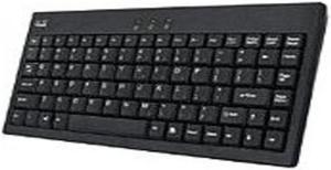 Adessonic AKB-110B EasyTouch Mini External USB Wired Keyboard for PC - USB to PS/2 Adapter  - Black