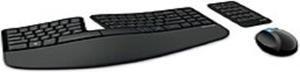 Microsoft L5V-00001 Ergonomic Keyboard, Mouse, Numeric Pad Set - 2.4 GHz - Black