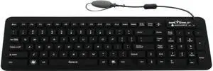 Seal Shield SEAL GLOW2 S106G2 Silicone Keyboard - LED Backlit - Black