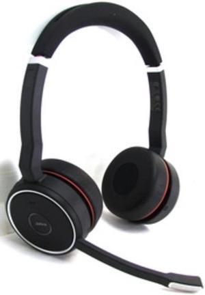 Jabra EVOLVE 75 Headset UC Stereo - Stereo - Wireless - Bluetooth - 100 ft - 20 Hz - 20 kHz - Over-the-head - Binaural - Circumaural - Noise Canceling