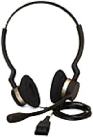 GN Netcom Jabra BIZ 2300 Series 2309-820-105 QD DUO Headset - Wired - On-ear - Noise Cancel