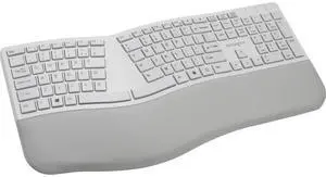 Kensington Pro Fit Ergo Wireless Keyboard-Gray - Wireless Connectivity - Bluetooth/RF - 2.40 GHz - USB Interface - Gray