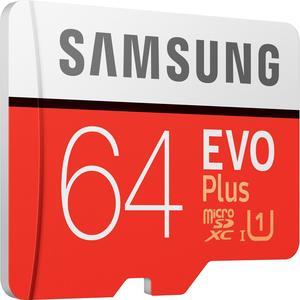 Samsung MB-MC64HA EVO Plus 64 GB Class 10/UHS-I (U3) microSDXC - 100 MB/s Read - 20 MB/s Write