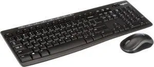Logitech MK270 920-008971 Wireless Keyboard and Mouse Combo with USB Nano Receiver - 2.4 GHz - Black