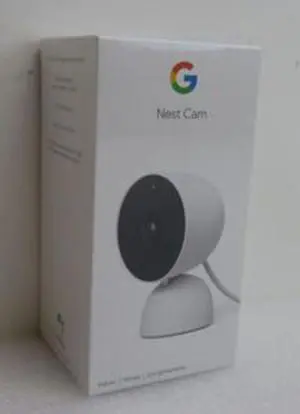 Google Nest 2 Megapixel Indoor Full HD Network Camera - Color - 15 ft Infrared/Color Night Vision - H.264 - 1920 x 1080 - Wall Mount, Table Mount - Google Home Supported