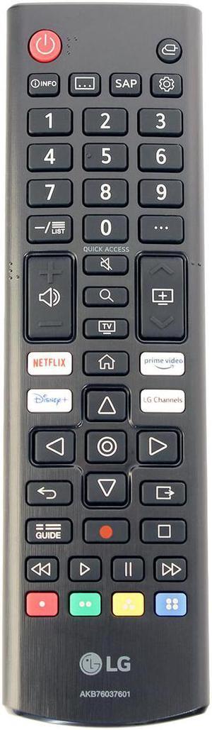 LG AKB76037601 Replacement Smart TV Remote Control for Select LG TVs - Black