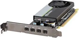 Dell DW8FN Nvidia T1000 4GB Graphics Card - GDDR6 - 160 Gbps - 128 Bit - NVIDIA - PCI Express x16 3.0 - HDCP - Active Cooling Type - 1 Fan - 4 DisplayPorts - Black And Silver