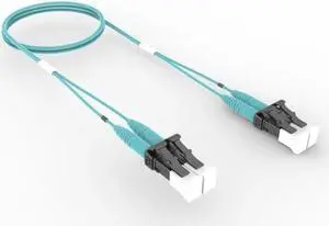 CommScope FEXLCLC42-MXF004 LazrSPEED 550 Fiber Patch Cable - 4 Feet - LC to LC - 2 Fiber - Multimode - OM4 - Riser - Aqua