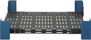 Rack Solutions Mounting Shelf for Rack - 500 lb Load Capacity - Steel - Black