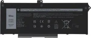 Dell M033W RJ40G OEM Laptop Battery for Select Latitude / Precision Series Laptops - 63 Watt-Hour - 15.2 Volts - 4-Cell - Lithium-ion - Black