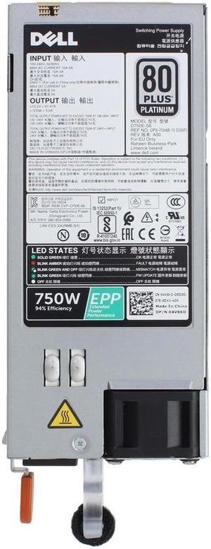 Dell 4V8KD 750Watts Redundant Power Supply Unit for EMC PowerEdge Servers - 80 PLUS PLATINUM - 100-240 Volts