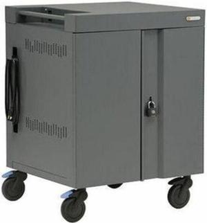 Bretford Element Cart 36 - 4 Casters - 5" Caster Size - 30" Width x 26.5" Depth x 37.5" Height - Cool Gray - For 36 Devices